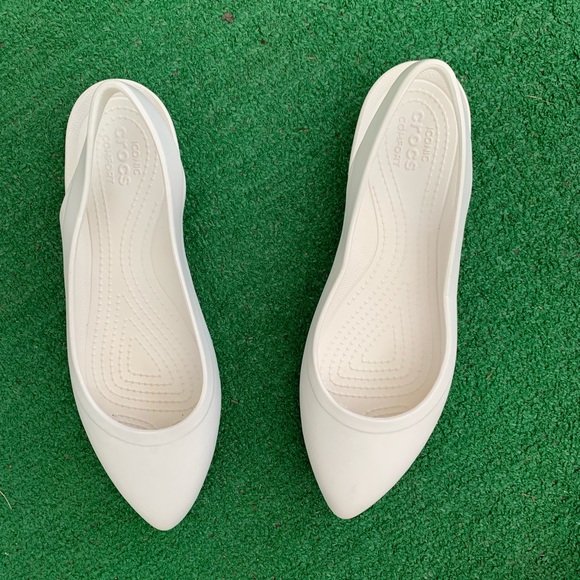 crocs eve slingback white